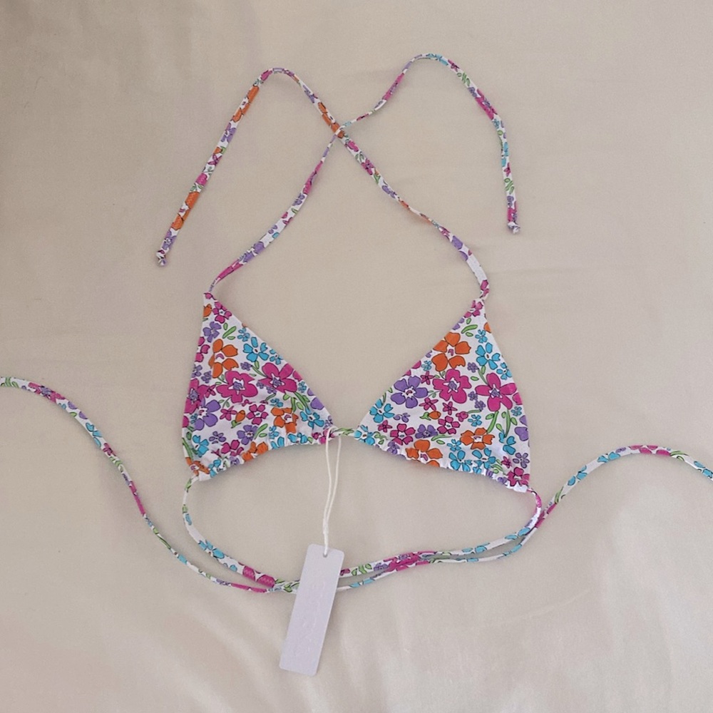 Bright Swimwear Maria Top in Citrus Floral size small!